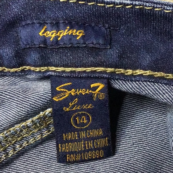 🧵Seven7 Legging Size 14 Denim Jeans #719 - Picture 4 of 9